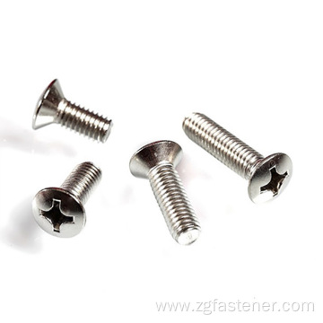 Stainless steel Raised Countersunk Head Screws With Cross Recess